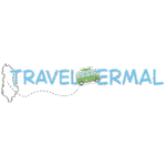 Travel With Ermal logo featuring Albania map and a green thermal van.